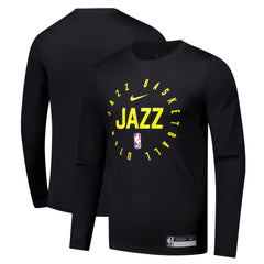 Utah Jazz 2024/25 Legend On-Court Practice Long Sleeve T-Shirt Black - NBA