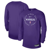 Sacramento Kings 2024/25 Legend On-Court Practice Long Sleeve T-Shirt Purple - NBA