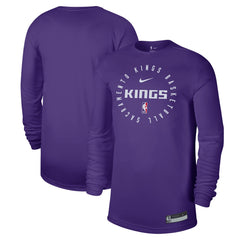 Sacramento Kings 2024/25 Legend On-Court Practice Long Sleeve T-Shirt Purple - NBA