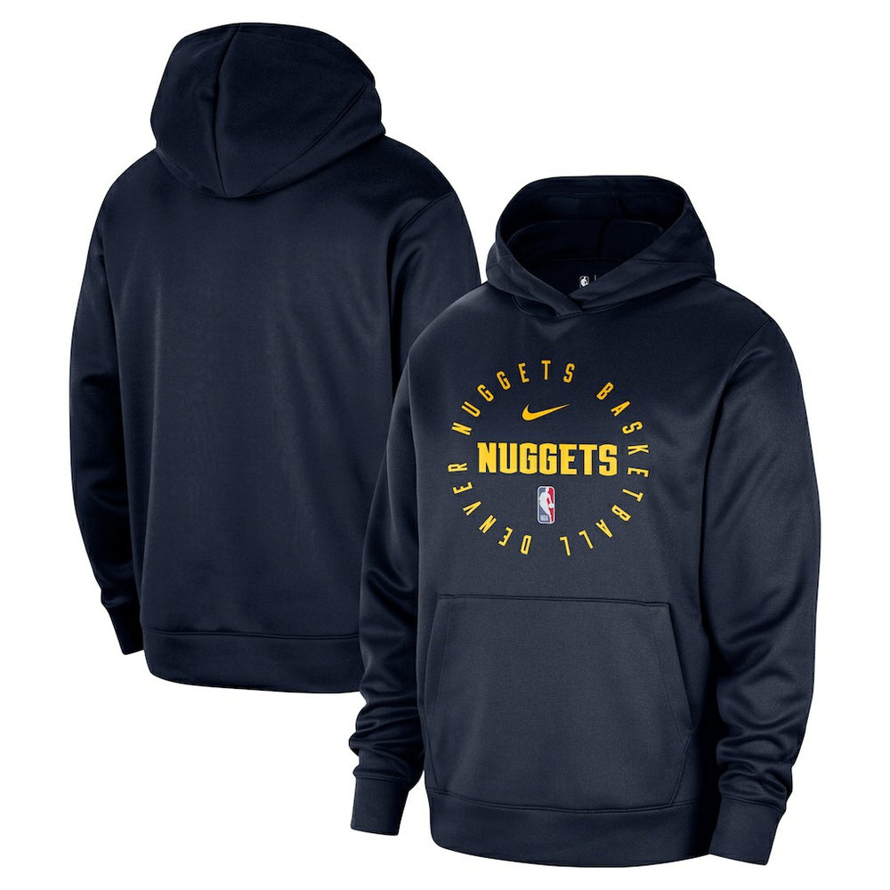 Denver Nuggets 2024/25 Spotlight On-Court Practice Performance Pullover Hoodie Navy - NBA