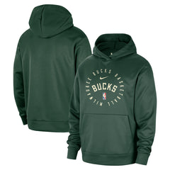 Milwaukee Bucks 2024/25 Spotlight On-Court Practice Performance Pullover Hoodie Hunter Green - NBA