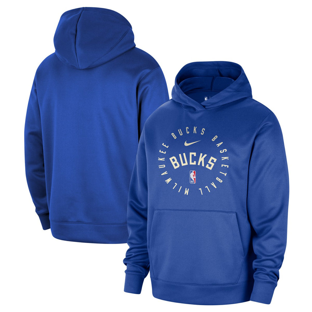 Milwaukee Bucks 2024/25 Spotlight On-Court Practice Performance Pullover Hoodie Royal - NBA