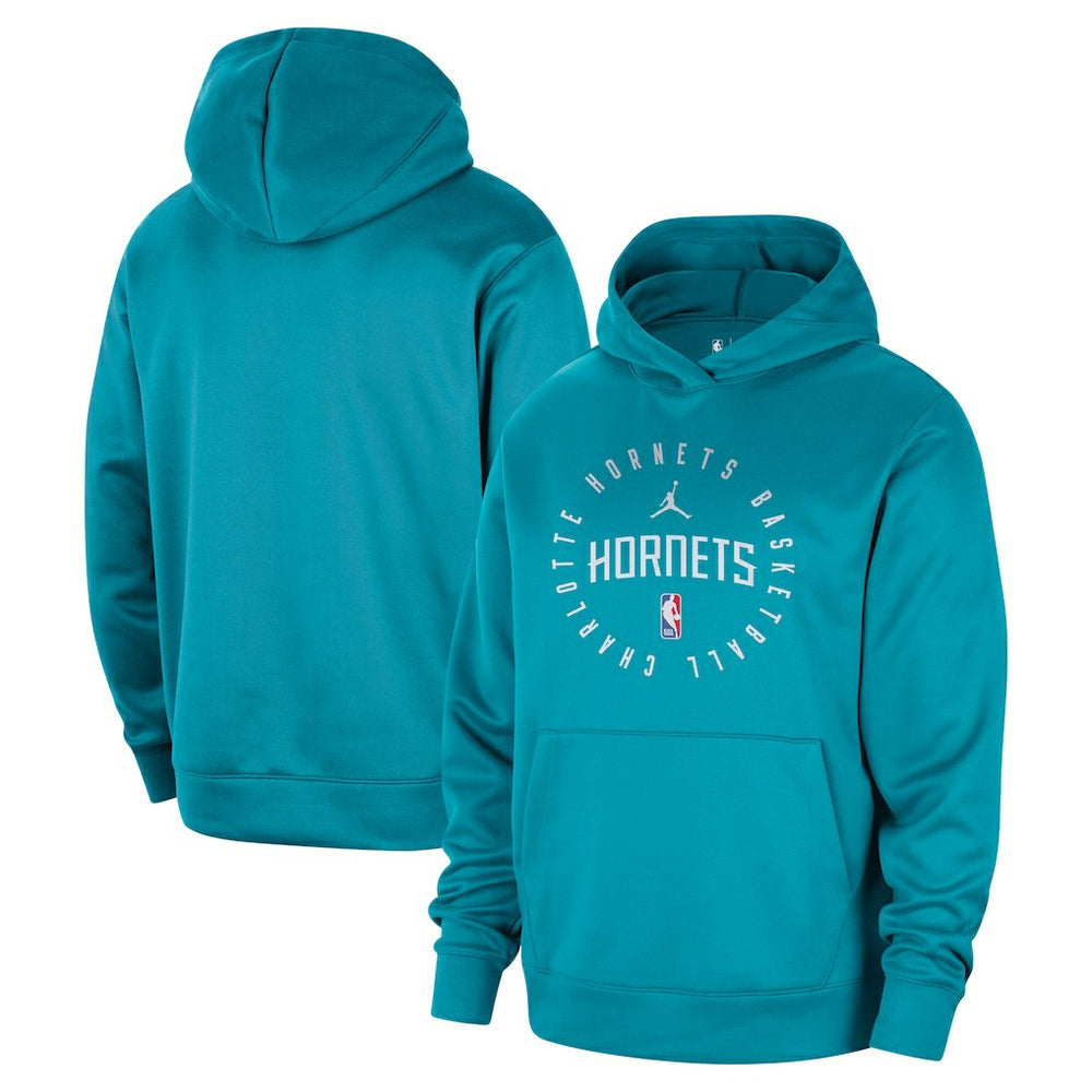 Charlotte Hornets Jordan Brand 2024/25 Spotlight On-Court Practice Performance Pullover Hoodie Teal - NBA
