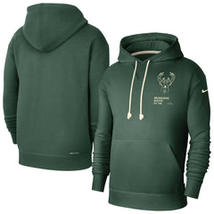 Milwaukee Bucks Courtside Standard Issue Premium Performance Pullover Hoodie Hunter Green - NBA