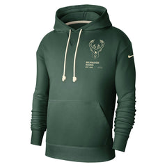Milwaukee Bucks Courtside Standard Issue Premium Performance Pullover Hoodie Hunter Green - NBA