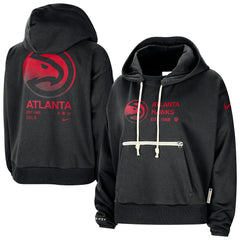 Atlanta Hawks Women's Courtside Standard Issue Performance Pullover Hoodie Black - NBA