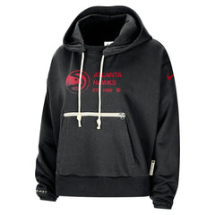 Atlanta Hawks Women's Courtside Standard Issue Performance Pullover Hoodie Black - NBA