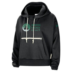 Boston Celtics Women's Courtside Standard Issue Performance Pullover Hoodie Black - NBA