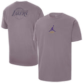 Los Angeles Lakers Jordan Brand Statement Edition Jumpman Flight Heavyweight T-Shirt Purple - NBA