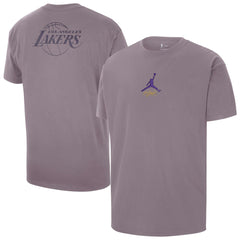 Los Angeles Lakers Jordan Brand Statement Edition Jumpman Flight Heavyweight T-Shirt Purple - NBA