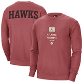 Atlanta Hawks Jordan Brand Courtside Statement Edition Heavyweight Pullover Sweatshirt Red - NBA