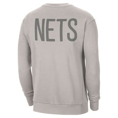 Brooklyn Nets Jordan Brand Courtside Statement Edition Heavyweight Pullover Sweatshirt Stone - NBA
