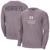 Charlotte Hornets Jordan Brand Courtside Statement Edition Heavyweight Pullover Sweatshirt Purple - NBA