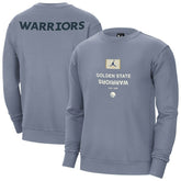 Golden State Warriors Jordan Brand Courtside Statement Edition Heavyweight Pullover Sweatshirt Blue - NBA