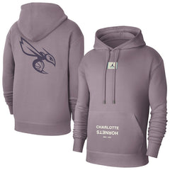 Charlotte Hornets Jordan Brand Courtside Statement Edition Pullover Hoodie Purple - NBA