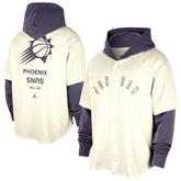Phoenix Suns Jordan Brand Courtside Statement Edition MVP Jersey Pullover Hoodie Cream/Purple - NBA