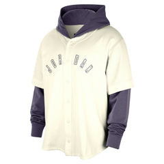 Phoenix Suns Jordan Brand Courtside Statement Edition MVP Jersey Pullover Hoodie Cream/Purple - NBA