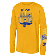 St. Louis Blues Youth Standout Long Sleeve T-Shirt - Gold - NHL