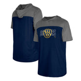 Milwaukee Brewers New Era Active Brushed Hoodie T-Shirt - MLB