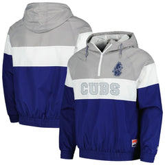Chicago Cubs New Era Ripstop Raglan Quarter-Zip Hoodie Windbreaker Jacket - MLB