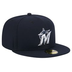 Miami Marlins New Era White Logo 59FIFTY Fitted Hat - MLB