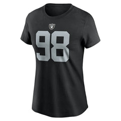 Maxx Crosby Las Vegas Raiders Women's Player Name & Number T-Shirt Black | Nike for Sale