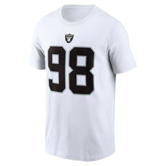 Maxx Crosby Las Vegas Raiders Player Name & Number T-Shirt White | Nike for Sale