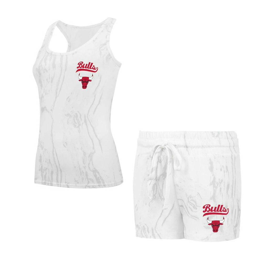 Chicago Bulls Concepts Sport Women's Quartz Tank Top & Shorts Set White - NBA