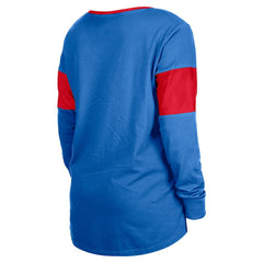 Buffalo Bills New Era Women's Lace-Up Notch-Neck Long Sleeve T-Shirt Royal | NFL