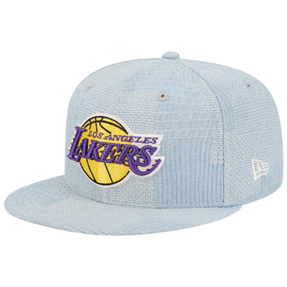 Los Angeles Lakers Injection Denim Patchwork 9FIFTY Snapback Hat Denim - NBA