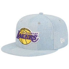 Los Angeles Lakers Injection Denim Patchwork 9FIFTY Snapback Hat Denim - NBA