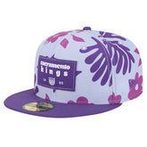 Sacramento Kings Palm Fronds 2-Tone 59FIFTY Fitted Hat Purple - NBA
