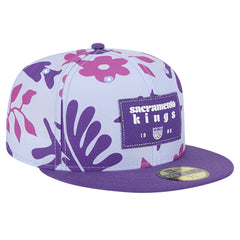 Sacramento Kings Palm Fronds 2-Tone 59FIFTY Fitted Hat Purple - NBA