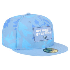Memphis Grizzlies Palm Fronds 2-Tone 59FIFTY Fitted Hat Blue - NBA