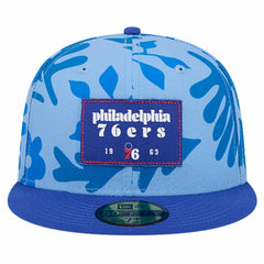 Philadelphia 76ers Palm Fronds 2-Tone 59FIFTY Fitted Hat Royal - NBA