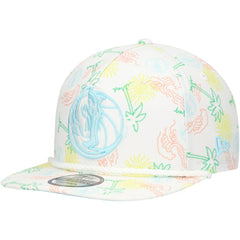 Dallas Mavericks Palm Trees and Waves Golfer Adjustable Hat White - NBA