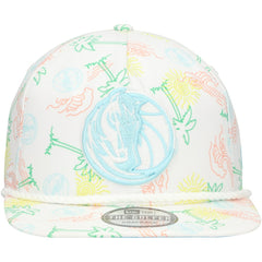 Dallas Mavericks Palm Trees and Waves Golfer Adjustable Hat White - NBA