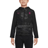 Chelsea Youth Amplify Windrunner Anorak Half-Zip Hoodie Jacket Black | Nike