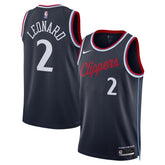 Kawhi Leonard LA Clippers Unisex 2024/25 Swingman Jersey Navy Icon Edition - NBA