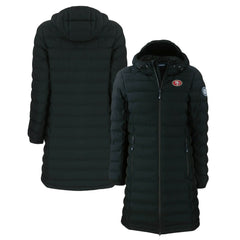 San Francisco 49ers Cutter & Buck Women's Mission Ridge Repreve Eco Insulated Long Full-Zip Puffer Jacket Black | NFL