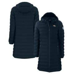 Denver Broncos Cutter & Buck Women's Mission Ridge Repreve Eco Insulated Long Full-Zip Puffer Jacket Navy | NFL