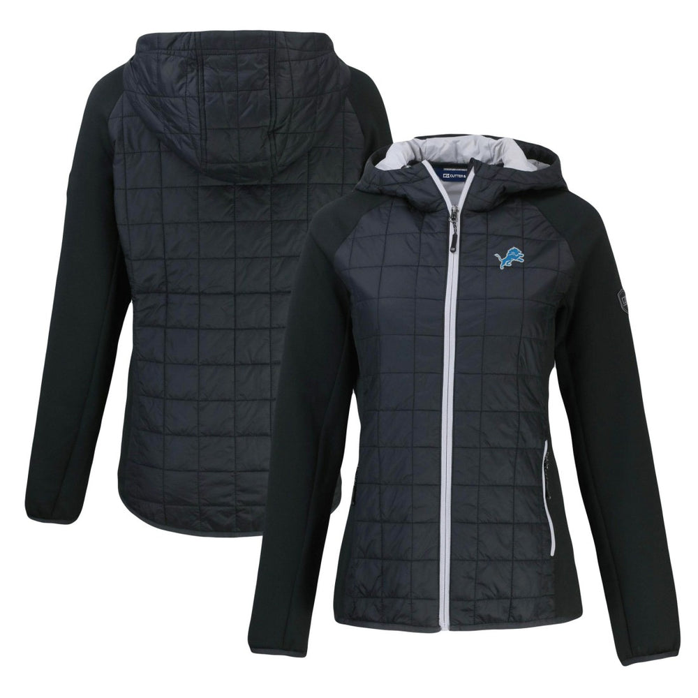 Detroit Lions Cutter & Buck Women's Rainier Primaloft Eco Full-Zip Hybrid Jacket Black | NFL