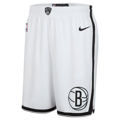 Brooklyn Nets 2024/25 Association Edition Swingman Shorts White - NBA