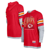 Kansas City Chiefs New Era Twofer Long Sleeve Hooded T-Shirt Red | NFL