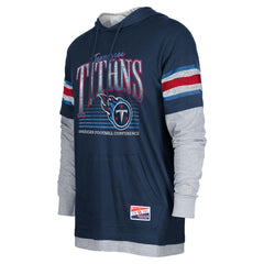 Tennessee Titans New Era Twofer Long Sleeve Hooded T-Shirt Navy | NFL