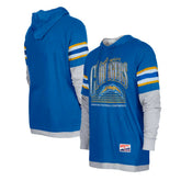 Los Angeles Chargers New Era Twofer Long Sleeve Hooded T-Shirt Royal | NFL