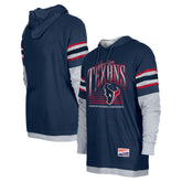 Houston Texans New Era Twofer Long Sleeve Hooded T-Shirt Navy | NFL