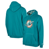 Miami Dolphins New Era 3rd Down Plaid Pullover Hoodie Teal | NFL