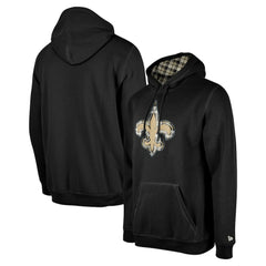 New Orleans Saints New Era 3rd Down Plaid Pullover Hoodie Black | NFL