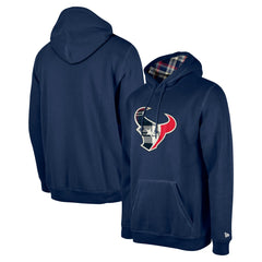 Houston Texans New Era 3rd Down Plaid Pullover Hoodie Navy | NFL
